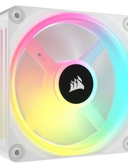 Corsair Gehäuselüfter iCUE LINK QX120 RGB Starter-Kit – Weiß 120-mm-PWM-Lüfter, RGB-Lüfter