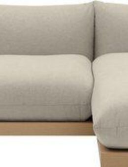 OTTO home Ecksofa Kalix, Polsterecke mit kräftigem Holz-Plateau, moderne Couch in L-Form, wahlweise Recamiere links o. rechts, Strukturstoff, hoher Sitzkomfort