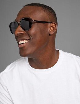 DELMAO Sonnenbrille im neuen Piloten-Look mit matt-grauem Rahmen - NEW