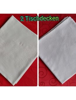 Tischdecke, Tischtuch, Tafeltuch, weiß, 5 Bilder - Immenhausen