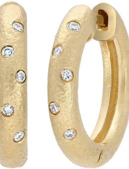 Firetti Paar Creolen Schmuck Geschenk Gold 585 Ohrschmuck Ohrringe Sternenhimmel