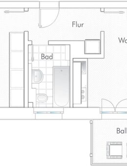 2-Raumwohnung mit Balkon - Dresden