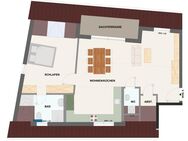 Moderne 2-Zimmer-DG-Wohnung in Eschborn, Keller, Tiefgarage, barrierefrei - Eschborn