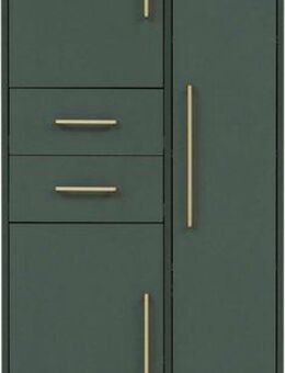 welltime Garderobenschrank Kent mit goldfarbenen Griffen Breite 67,1 cm, made in Germany