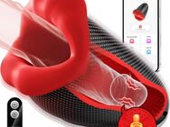 Tagnaff Masturbieren für Männer Vibratorensets Masturbator, 9x9 Klopfen-Lecken-Vibration Sex Spielzeug für die Männer Taschenmuschi Penis Vibrator Eichel Sexspielzeug Solo Masturbatoren mit App - Ennigerloh