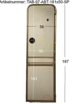 Tabbert Wohnwagentür / Aufbautür ca 187 x 56 bzw 181 x 50 gebrauc - Schotten Zentrum