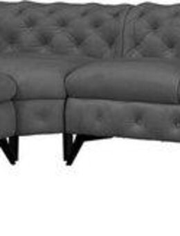 Leonique Chesterfield-Sofa Amaury L-Form, großes Ecksofa, Chesterfield-Optik, Breite 323 cm, Fußfarbe wählbar