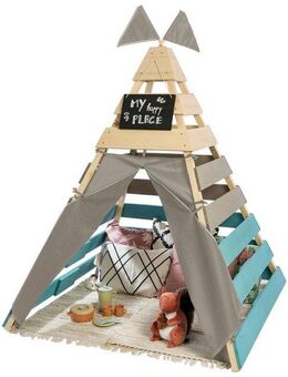 MUDDY BUDDY® Spielhaus Tipi-Zelt Dreamer, Holzschutz vorbehandelt, BxTxH: 135x135x170 cm