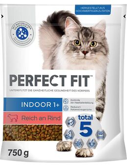 Perfect Fit Indoor 1+ reich an Rind - Sparpaket: 6 x 750 g