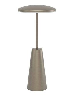 EGLO Tischleuchte PICCOLA, Ein-/Ausschalter, USB-Anschluss mit Ladefunktion, LED fest integriert, warmweiß - kaltweiß, dimmbare Nachttischlampe, Metall, Lampe für Balkon, IP54