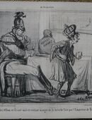 Lithografie , Karikatur , Zar von Russland und Otto der I. König von Griechenland , Fürst von Bayern , Grafik von Cham , 1854 , Nummer 360 , Blatt 37cm x 26cm ,M70 in 02828