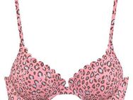 LASCANA Bügel-Bikini-Top Mae, farbenfroher Animalprint, verstellbare Träger, wattierte Cups