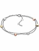 Fossil Edelstahlarmband Schmuck Geschenk Edelstahl VINTAGE MOTIFS Herzen, mit Glasstein in 00000