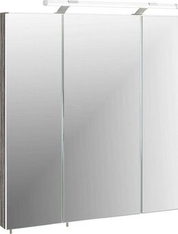 Schildmeyer Spiegelschrank Dorina, mit höhenverstellbaren Glasböden made in Germany Breite 70 cm, 3-türig, LED-Beleuchtung, Schalter-/Steckdosenbox