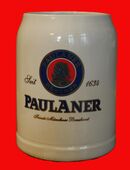 Bierkrug aus Keramik , 0,5Liter , Paulaner München seit 1634 , Feinste Münchener Braukunst , K6 in 02828