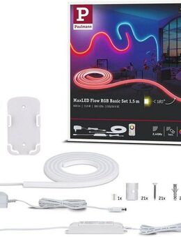 Paulmann LED-Streifen MaxLED Flow Basisset 1,5m RGB 13,5W, inkl. Funk-Fernbedienung