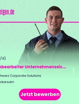 Sachbearbeiter Unternehmenssicherheit / Zutrittsmanagement (m/w/d) - befristet auf 2 Jahre - Neckarsulm