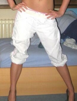 weiße Turnhose, Sporthose, Jogginghose, Gr. S - Düsseldorf