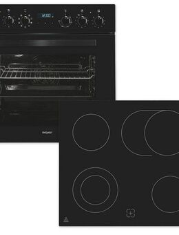 exquisit Elektro-Herd-Set EHE285-HBZ-020, mit Teleskopauszug nachrüstbar