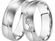 DOOSTI Trauring Schmuck Geschenk Edelstahl Trauring Ehering Partnerring LIEBE, Made in Germany - wahlweise mit oder ohne Zirkonia