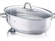 Fissler Bräter Fassungsvermögen 7,1 Liter, Edelstahl 18/10 (1-tlg), Induktion, Maße ca. L x B x H: 38 x 25,5 x 12,4 cm