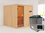 Karibu Sauna Oulu, BxTxH: 196 x 196 x 198 cm, 68 mm