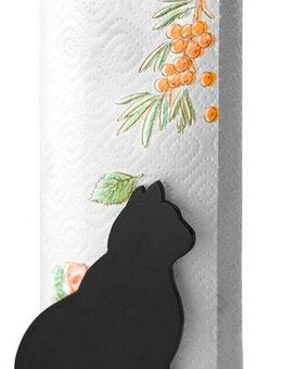 Maximex Küchenrollenhalter Modell Katze, Papierrollenhalter, stehend, für alle handelsüblichen Küchenrollen