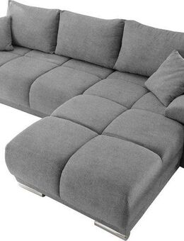 ED EXCITING DESIGN Ecksofa Anton L-Form, mit Bettfunktion, Bettkasten & 2 Zierkissen