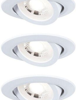 Paulmann LED Einbauleuchte, LED wechselbar, Warmweiß, LED-Modul, 3er-Set schwenkbar rund 3.000K 3x4W 230V