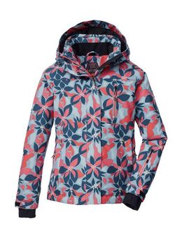 Killtec Skijacke KSW 211 GRLS SKI JCKT Wind- und wasserdichte Skijacke mit floralem Print und Stauraum