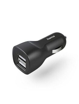 Hama Auto-Ladegerät mit 2x USB-A-Buchse, 12 W, Schwarz USB-Ladegerät