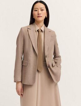 bugatti Kurzblazer elegant & vielseitig mit feinem Fischgrat-Muster