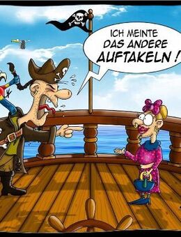 Lustige Postkarte Auftakeln Hösti Maritim Piraten - München