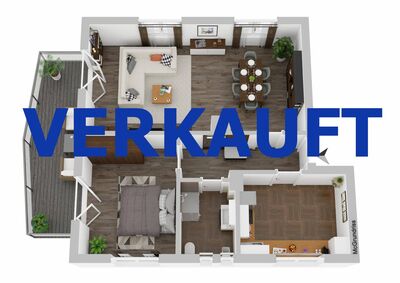 VERKAUFT - EXKLUSIV - 2,5-Zimmer-Wohnung mit großem Balkon und Stellplatz - auch als Kapitalanlage geeignet