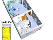Helle 1-Zimmer-Wohnung mit Dachterrasse und Einbauküche - Leipzig
