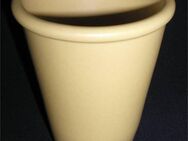 Gelbe Vase / Gefäss / Krug aus Keramik Höhe 14 cm Durchmesser Öffnung 10 cm - Hamburg Wandsbek