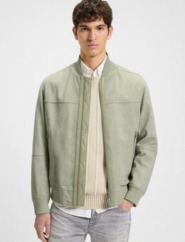 BOSS ORANGE Lederjacke Johice aus weichem Ziegennappaleder Premium Herrenmode Leather Blouson Bomber
