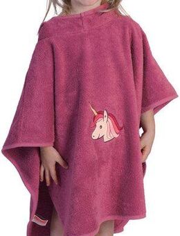 Wörner Badeponcho Einhorn Poncho, Baumwolle, Kapuze, maschinenwaschbar, trocknergeeignet