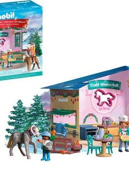 Playmobil® Spielzeug-Adventskalender Weihnachtsbacken im Reitercafé (71952), Horses of Waterfall (81-tlg), Made in Germany