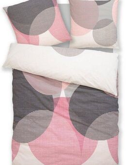 BIERBAUM Bettwäsche Carla in Gr. 135x200 oder 155x220 cm, Renforcé, 2 teilig, Bettwäsche aus Baumwolle, geometrische Bettwäsche mit Reißverschluss