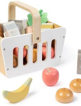 MUSTERKIND® Kaufladensortiment Einkaufskorb Carum, weiß/natur