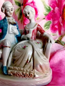 Vintage Deko Figuren , Herr mit seiner Herzens Dame  ! - Oberharz am Brocken