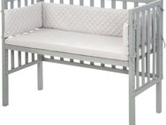roba® Beistellbett 2in1 roba Style, taupe, mit Matratze, Nestchen und Sicherheitsbarriere