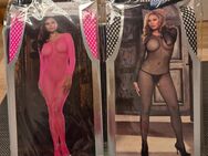 2 Bodystocking One Size Schwarz und Pink - Merseburg Geusa