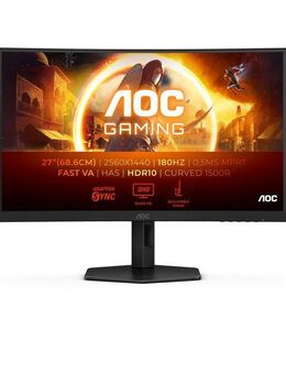 AOC CQ27G4X Curved-Gaming-Monitor (68,5 cm/27 ", 2560 x 1440 px, QHD, 0,5 ms Reaktionszeit, 180 Hz)