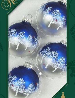 Krebs Glas Lauscha Weihnachtsbaumkugel Kardinal, Weihnachtsdeko, Christbaumschmuck, Christbaumkugeln Glas (4 St)