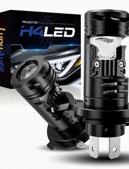 2er-Set H4 LED Auto-Scheinwerferlampen – Plug & Play, 30000LM Ultrahell, Fern-/Abblendlicht & Nebelscheinwerfer Kompatibel - Wuppertal