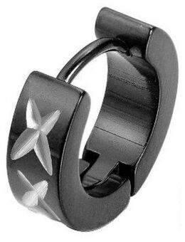 Firetti Single-Creole Schmuck Geschenk Ohrschmuck einzeln BlackLine