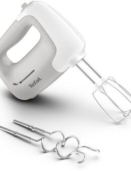 Tefal Handmixer Prep'Mix, 450 W, 5 Geschwindigkeiten, 2 Schneebesen + 2 Knethaken aus Edelstahl, HT450B