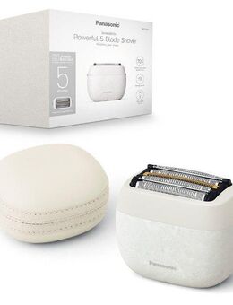 Panasonic Elektrorasierer ES-PV6B-W803, Kompakt, 5 Edelstahlklingen, USB-Laden (Typ-C), Bartdichten-Sensor+